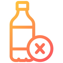 No plastic bottles icon