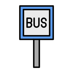 Bus stop icon