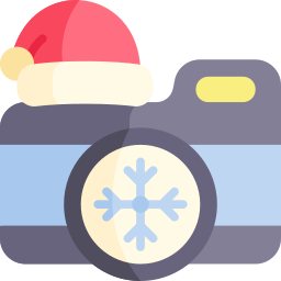 Christmas camera icon