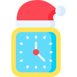 Christmas clock icon