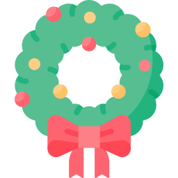 Christmas wreath icon