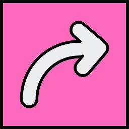 Curve arrow icon