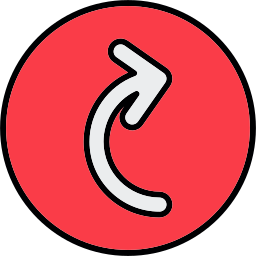 曲線矢印 icon