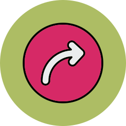 Curve arrow icon