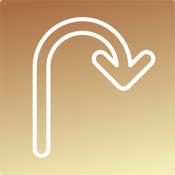 曲線矢印 icon