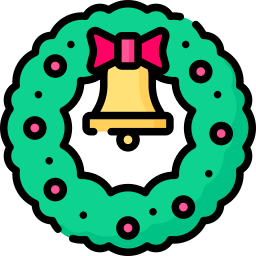 corona de navidad icono