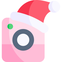 cámara navideña icono