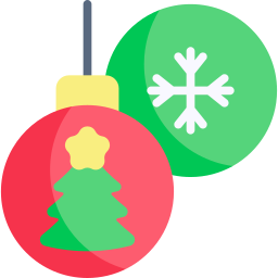 Christmas balls icon