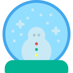 globo del pupazzo di neve icona