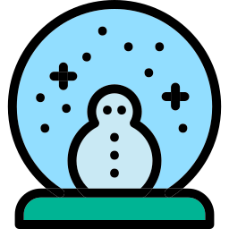 globo del pupazzo di neve icona