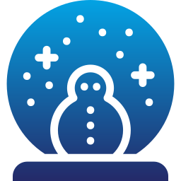 Snowman globe icon