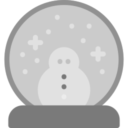 sneeuwpop wereldbol icoon