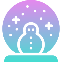 Snowman globe icon