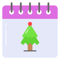 calendario navideño icono