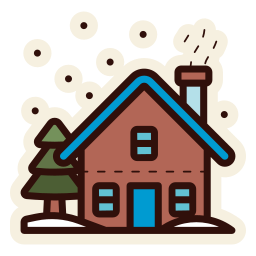 Winter house icon