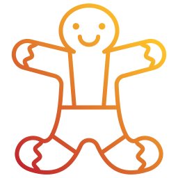 Gingerbread man icon