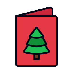 Christmas invitation icon