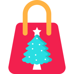 Рождественская сумка иконка