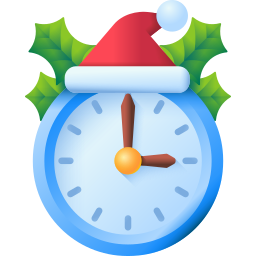 Рождественские часы иконка