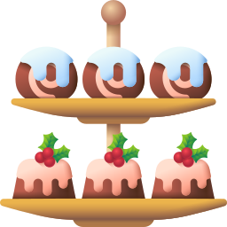 Christmas cake icon