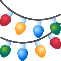 Christmas lights icon