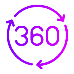 retroalimentación 360 icono
