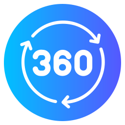 retroalimentación 360 icono