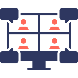 réunion en ligne Icône