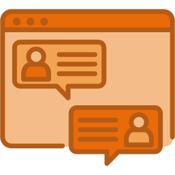 Online discussion icon