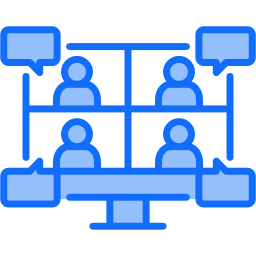 réunion en ligne Icône