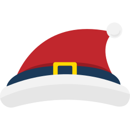 cappello da babbo natale icona