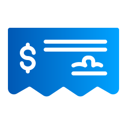 Bank check icon