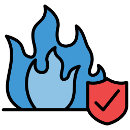 seguro contra incendios icono
