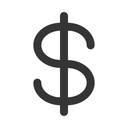 symbole du dollar Icône