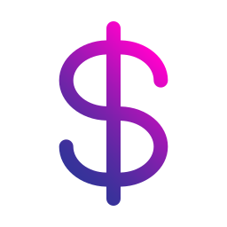símbolo del dólar icono