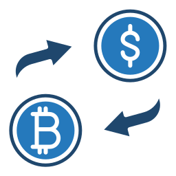 Échanger de la crypto-monnaie Icône