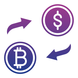 Exchange cryptocurrency icon