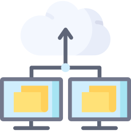 servicio de almacenamiento en la nube icono