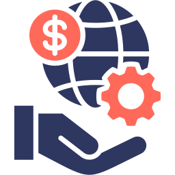 wereldwijde dienstverlening icoon