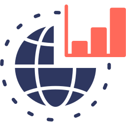 mercado global Ícone