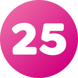 número 25 icono