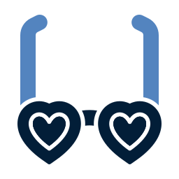 gafas de corazon icono