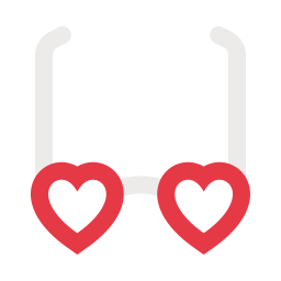 occhiali a cuore icona