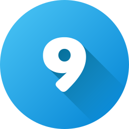 número 9 icono