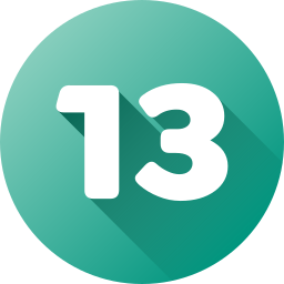 Number 13 icon