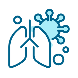 malattia polmonare icona