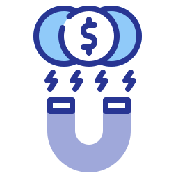 Money magnet icon