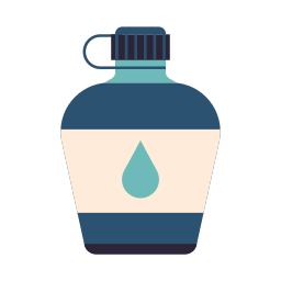 Water bottle canteen icon