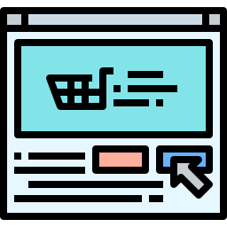 Shopping online icon