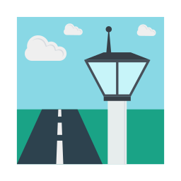 Airport control tower icon